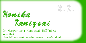 monika kanizsai business card